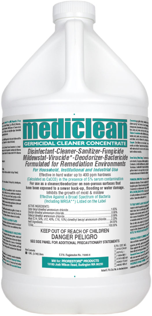 MediClean Germicidal Cleaner Concentrate - Lemon - Click Image to Close